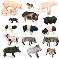 Toy Animals Figures Pig Sows Piglets Wild Boar Warthog Models Farm Animal figurines Action Figure Kids Gifts Children Toys Games