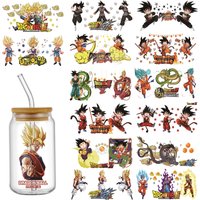 Funko Cartoon dragon Character With 16OZ UV DTF Cup Wrap Transfer Sticker Custom Labels DIY Waterproof Logo For Libbey Glass Can