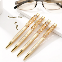 1/5/10/20 pieces Custom Gold Foil Ballpoint Pens, Stylish Golden Signature Pens with Customizable Engraved Logos