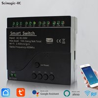 4CH Tuya Wifi Smart Switch AC 220V 85-250V 7-32V 10A Relay Intelligent Automation Module Controller Work With Alexa Google Home