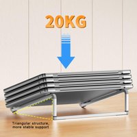 Portable Foldable Laptop Stand Adjustable Notebook Holder Riser with Cooling Effect for Desktop Study Home Office Travel