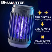 Electric Solar Mosquito Lamp Portable Fly Trap Zapper Insect Repellent Rechargeable Outdoor Camping Mosquito Killer Night Light