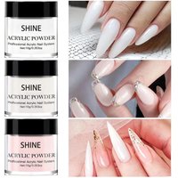Acrylic Powder Nail System 10pcs Set with Clear Nude Pink Monomer Liquid for Durable Nail Extension Home Salon Manicure Tools