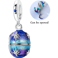 925 Sterling Silver Can Be Opene Blue Moon Pendant Charms Beads Jewellery Fit Original 925 Bracelet For Women DIY Gift