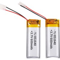 3.7V 600mAh Polymer Lithium LiPo Rechargeable Battery 851640 For Bluetooth headset, beauty instrument, selfie stick, spray, etc