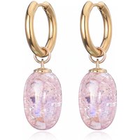 New Trendy Colorful Waterdrop Pendant Hoop Earrings Woman Cylinder Geometric Stainless Steel Ear Buckel Dangle Female Jewelry