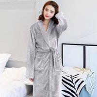 2026 Coral Fleece Women Nightgown With Belt Plush Thinken Warm Winter Loungewear Robe Water Absorbent Fluffy Sleepdress 80%