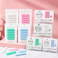 Moldable Nail Clay Base 90Pcs for Practice Stand, Strong Hold Reusable Adhesive Putty, Nail Art Tips Holder DIY Manicure Tool