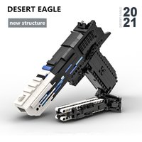 900 stücke CSGO Serie Schwierig Schwarz Wüste Adler Pistole Bausteine Set Einzelnen Schießen Pistole DIY Ziegel Spielzeug Für Jungen Weihnachten geschenk