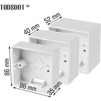 White 35 | 40 | 52 mm Switch Installation Box Wall Surface Junction Outfit Box, Socket External Mounting Outlet Box