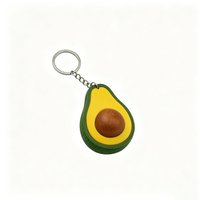 Avocado Keychain Fidget Clicker Key Chain EDC Stress Relief Fingertip Gadget Bag Charm Funny Pendant Fingertip Button