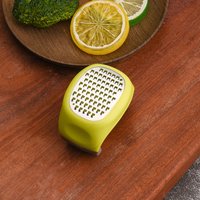 1pc Kitchen Utensils Plastic Handle Stainless Steel Ginger Grater Kitchen Cheese Tool Garlic Press Multifunctional Grater
