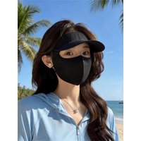 AliExpress NONE 2-in-1 Full Face Mask Sun Protection Hat Outdoor Breathable UV Protection Visor Face Cover for Women Travel Sun Guard