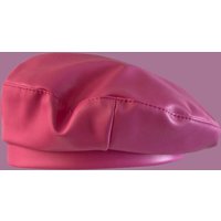 Retro Solid Color PU Beret Retro British Style Painter Hat Korean Y2K Newsboy Cap Streetwear