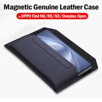 Étui en cuir véritable pour OPPO Find N6 N5 N3 Oneplus Open, housse pliable, pochette de protection, sac, fundas, capa