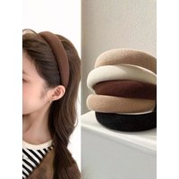Fashion Solid Color Hair Bands Girls Vintage Elastic Headbands Sponge Hairbands Hair Hoop Korean Hair Accessories for Women