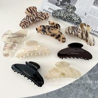 Woman Marble Grain Acetate Hair Claws Ladies Shark Clip Hairpins Ponytail Clip Washing face Headwear Barrettes Girls Hair Clips
