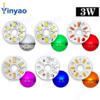 Cheap 10Pcs LED Light Board 3W SMD5730 Round Bulb Lamp Source Dia 32mm /40mm Red/Green/Blue/Yellow/Warm/White/Neutral Lights