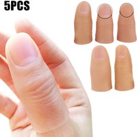 5pcs Finger Magic Tricks Fake Soft Thumb Tip Close Up Stage Show Prop Prank Toy Fake Finger Silicone Finger Prosthetic