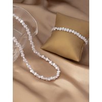 A Set of Irregular-Shaped Freshwater Pearl Necklaces, Versatile Layered Necklaces, High-End Luxury Clavicle Chains, Gifts for Festivals, Gifts for Best Friends, Gifts for Girlfriends