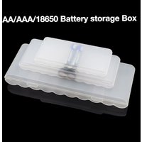 4-10 Slot Transparent Plastic Battery Storage Box for AAA/AA/18650 Hard Battery Container Holder Case Organizer Box Accessories
