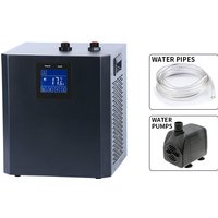 Aquarium Chiller 1/3 HP Water Chiller for Hydroponics System Home Use Axolotl Fish Coral Shrimp 110V with Pump and Pipe