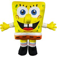 Inflatable SpongeBob Mascot Costume Adult Character Cosplay Outfits Halloween Party Event Plush Suits Set No Battery