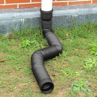 1pc Plastic Drain Extension Pipe with Round Connector - Perfectly Suitable for Drainage or Extending Flexible Pipe Systems