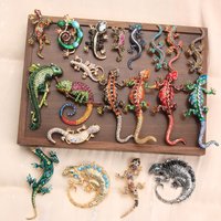 Baroque Luxury Beautiful Lizard and Chameleon Animal-Inspired Brooches and Pins for Men and Women, Jewelry Fashion Accessories