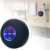 Portable Wireless Bluetooth 5.0 Speaker LED Lamp IPX4 Waterproof Loudspeaker Outdoor Bathroom Large Suction Cup Stereo Sound Box