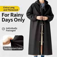 Long raincoat full body rainstorm proof adult thickened travel new portable one-piece poncho