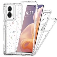 3 in 1 Laser Pattern Phone Case For Motorola MOTO G05 G15 E15 S50 NEO Moto G85 G35 TPU+PC Anti Fall Thick Funda Covers shell