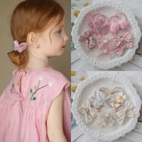 Fairy Hair Ties 10Pcs Kids Set Cute Floral Butterfly Elastics Playful Snag Free Hair Bands Girls Whimsy Accessories