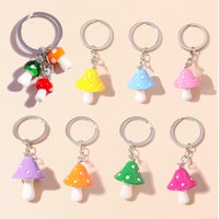 Cute Resin Simulation Mushroom Keychain Women Girls Key Ring Pendants for Handbag Decor DIY Kid's Jewelry Gifts