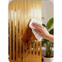 1/2/3 Rolls Instant Room Makeover Gold Metallic Striped Wallpaper Peel and Stick Self-Adhesive for Accent Wall DIY Decor Sticker