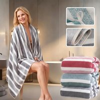 Super Absorbent Striped Coral Fleece Towels No Lint Soft Hand Towel Large Bath Towel For Shower Home Spa