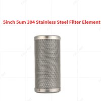 5*2.5 Inch Stainless Steel Water Filter Can Be Cleaned And Reused Corrosion Resistant High Temperature Resistant 5 Microns 1UM