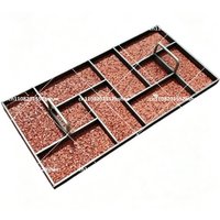 Retro Courtyard Garden Steel Mold for Concrete Pavement, Anti-Skid Cement Walkway Paver