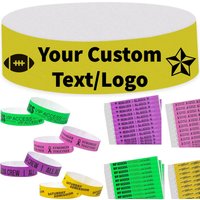 Count Tyvek Sheet Ticket Waterproof Paper Wristbands Suitable Wet & Dry Occasion-Waterparks Customized Wristbands for Events