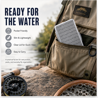 Aventik Super Quality ABS Slim Clear Transparent Fly Fishing Box Slit Foam Insert Flies Storage
