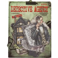20pcs Detective Agency Series Retro Adhesive Stickers Creative Handbook Decor DIY Diary Scrapbook Handmade Aesthetic Supplies