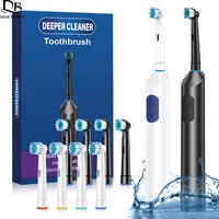 NEW Rotary Electric Toothbrush Rechargeable Sonic Toothbrush For Adult Deep Rotating Cleaning Whitening Teeth Brush Oral Care