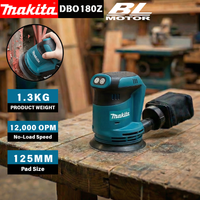 Makita DBO180Z 125mm Disc Random Orbital Sander Brushless Cordless Rechargeable Woodworking Sanding Putty Polishing Bare Tool