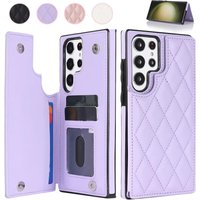 Wallet Double Button Small Fragrant Card Flip Leather Case For Samsung Galaxy S25 Ultra S24 FE S23 Plus S22 S21 S20 A15 A54 A55