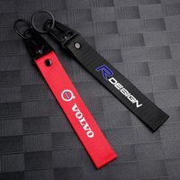 For Volvo Key Chain V90 V60 V40 XC90 C30 XC60 S80 S60 XC40 Rdesign Car Styling Metal Key Ring Key Holder Braided Rope Key Case