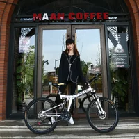Mountain Bike Adult Soft Tail Double Shock Absorber Folding Mountain Bike Male Female Disc Brake Variable Speed Bike Kid Bike
