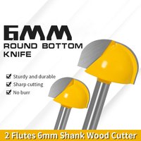 6mm Shank Round Ball Nose Router Bits Set Milling Cutter For Wood CNC Carbide Cove Core Box Bit Woodworking Cutting Tools 6-30mm