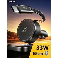 WEKOME 33W Fast Charging Car Charger Retractable Aluminum Alloy Compact For Samsung WP C61