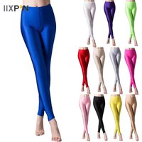 1Pc Women Shiny Metallic Pant Stretch Leggings High Waist Slim Fit Stretchy Tights Workout Leggings Pants