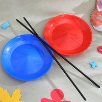 2 set Juggling Plates With Sticks Multifunctional Circus Performance Props Spinning Plate Set For Adults Colorful Party